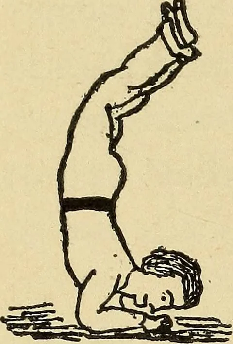 An illustration from How to, a book of tumbling, tricks, pyramids and games;, 1899, leaf 75