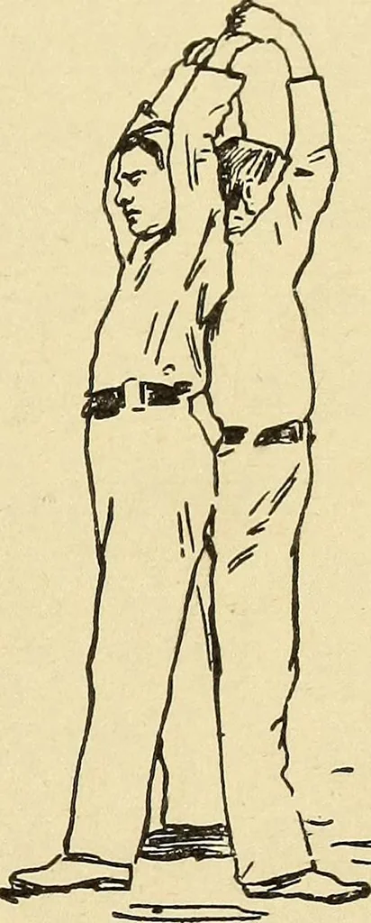 An illustration from How to, a book of tumbling, tricks, pyramids and games;, 1899, leaf 78