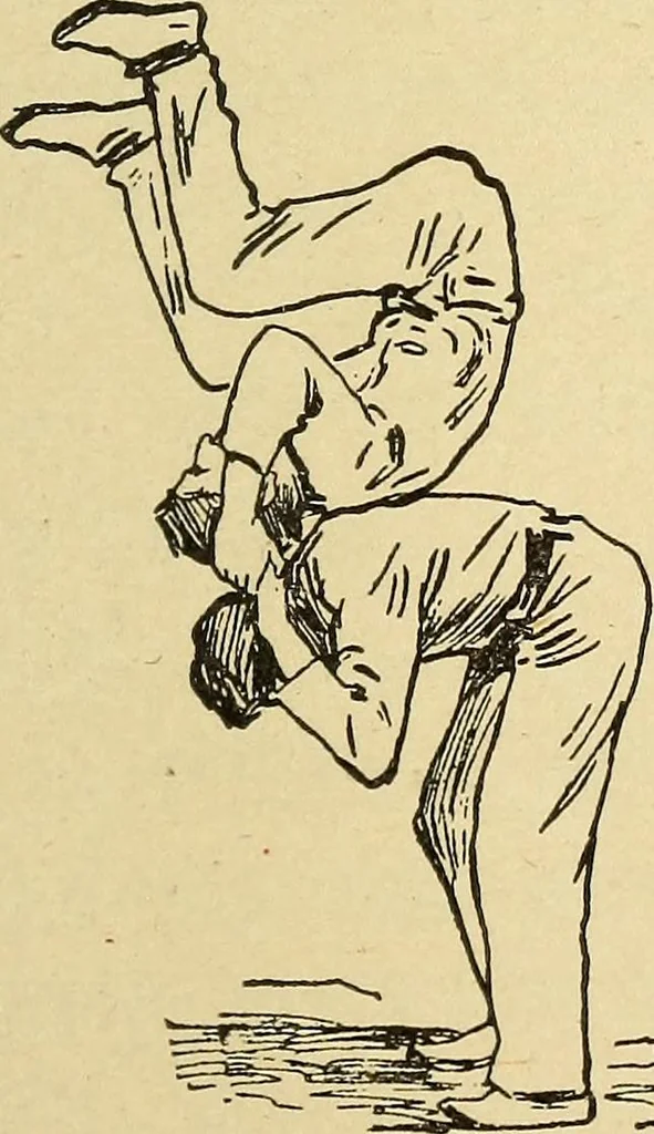 An illustration from How to, a book of tumbling, tricks, pyramids and games;, 1899, leaf 78