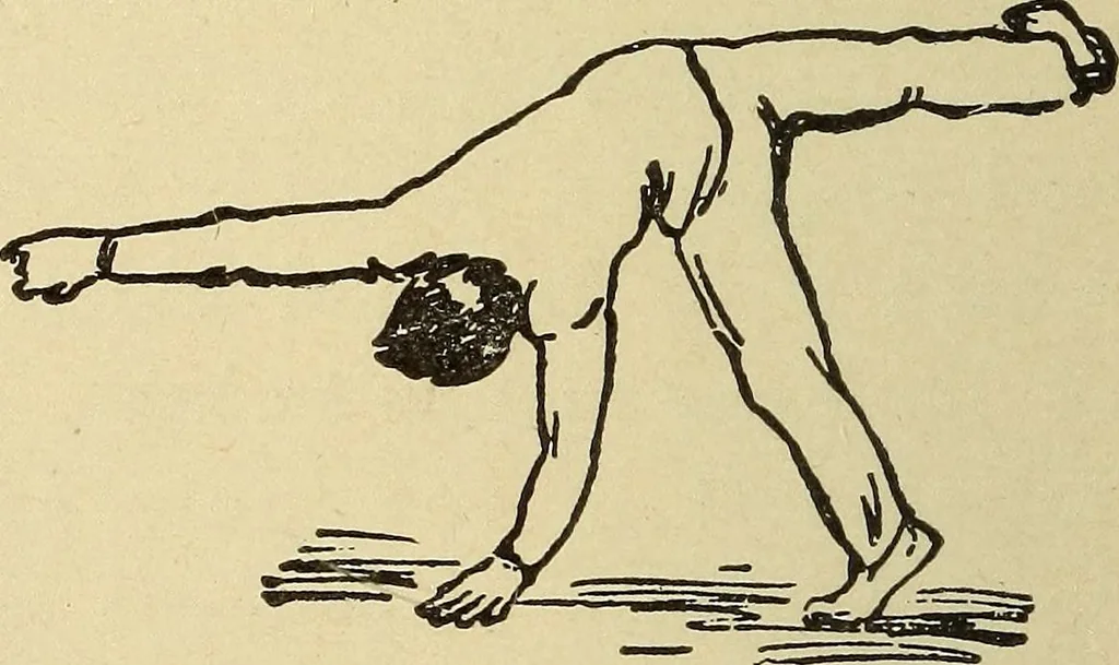 An illustration from How to, a book of tumbling, tricks, pyramids and games;, 1899, leaf 79