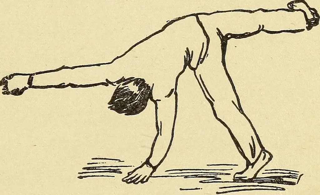 An illustration from How to, a book of tumbling, tricks, pyramids and games;, 1899, leaf 94