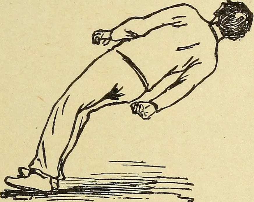 An illustration from How to, a book of tumbling, tricks, pyramids and games;, 1899, leaf 94