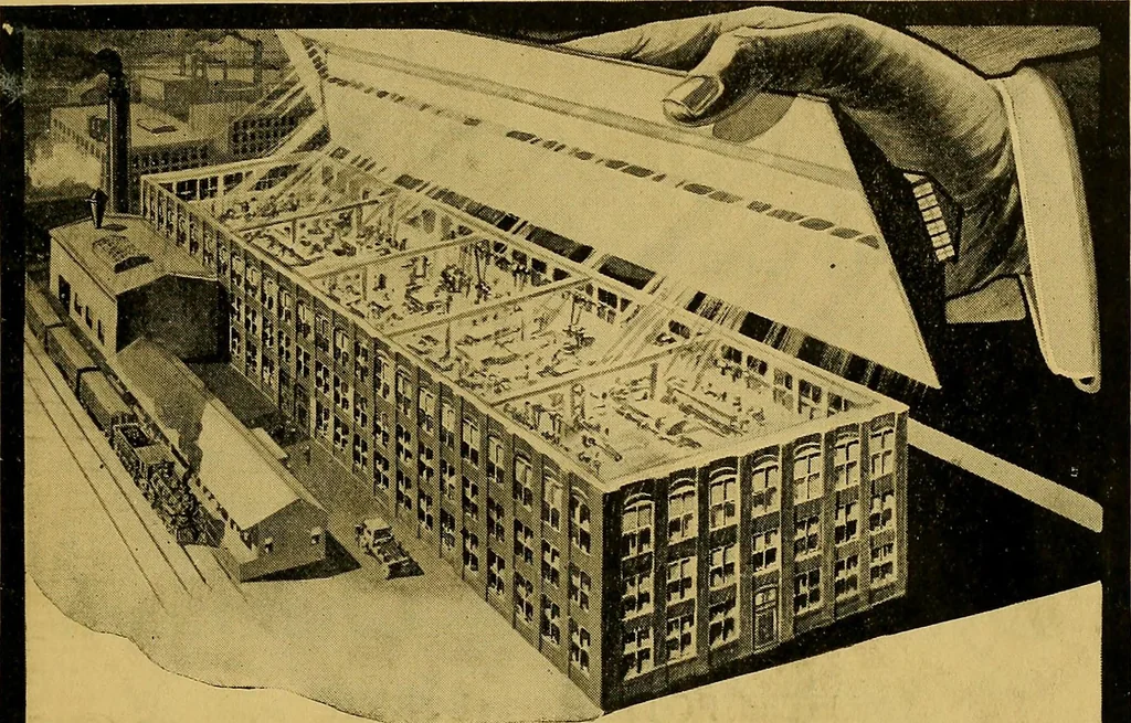 An illustration from How to build, equip and operate a cotton mill in the United States, 1913, leaf 6