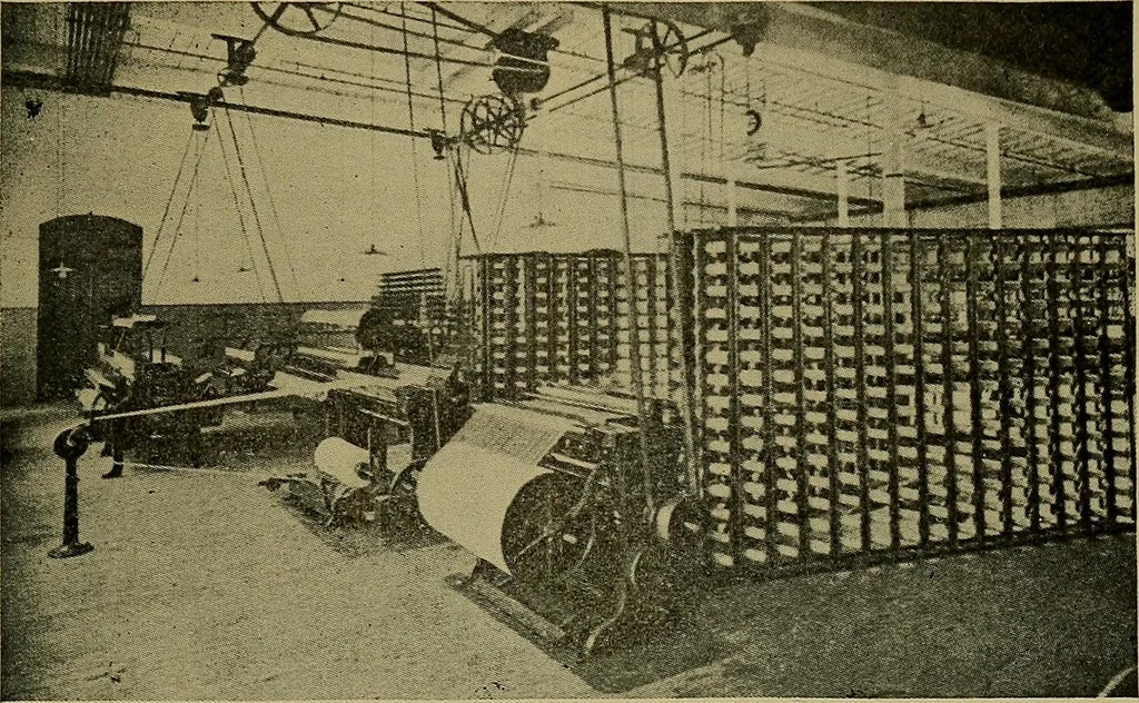 An illustration from How to build, equip and operate a cotton mill in the United States, 1913, leaf 542
