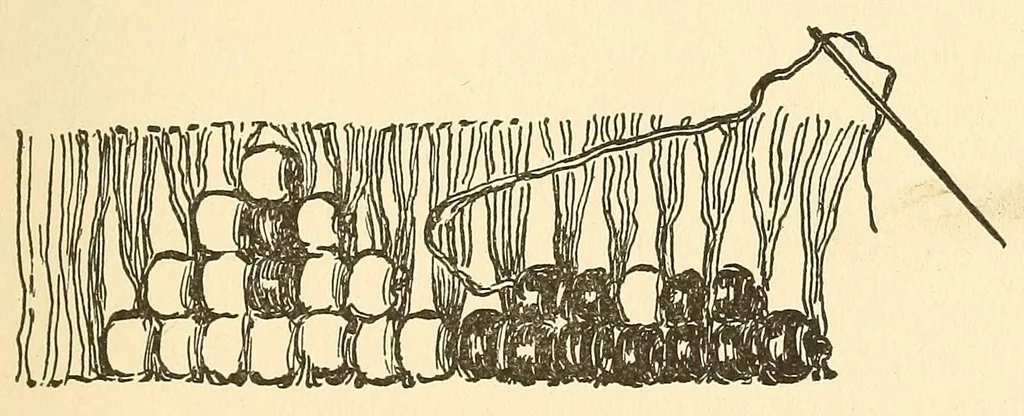 An illustration from How to do beadwork, 1904, leaf 145