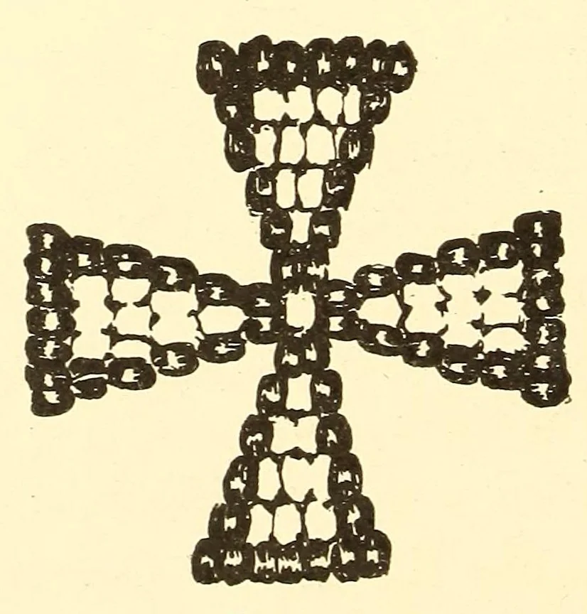 An illustration from How to do beadwork, 1904, leaf 184