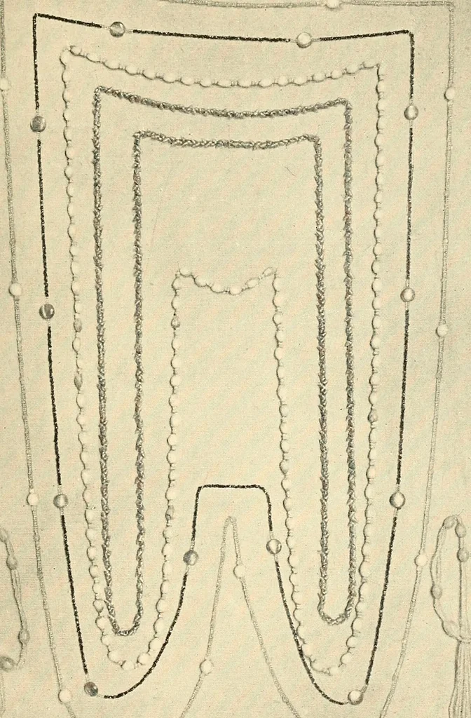 An illustration from How to do beadwork, 1904, leaf 43