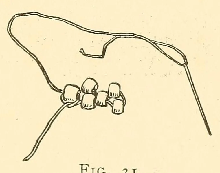 An illustration from How to do beadwork, 1904, leaf 85
