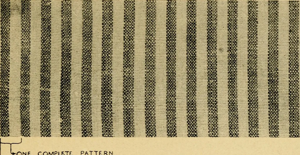 An illustration from How to figure out and arrange pattern work for weaving colored fabrics : explained and illustrated, together with other simple rules and calculations pertaining to weaving departments, 1915, leaf 12