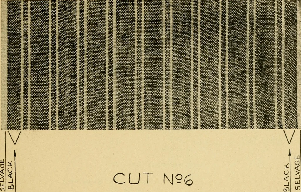 An illustration from How to figure out and arrange pattern work for weaving colored fabrics : explained and illustrated, together with other simple rules and calculations pertaining to weaving departments, 1915, leaf 22