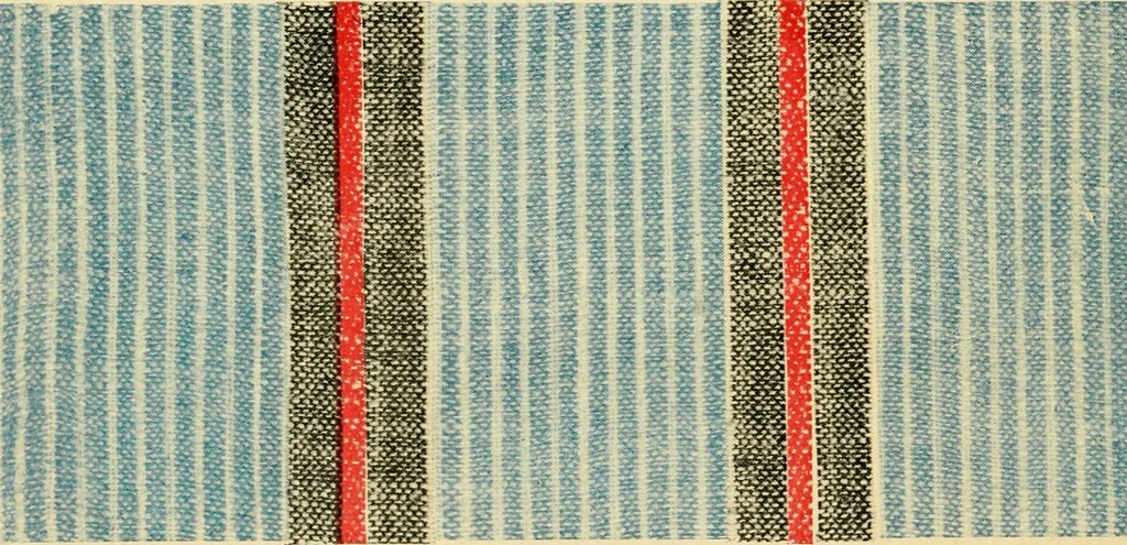 An illustration from How to figure out and arrange pattern work for weaving colored fabrics : explained and illustrated, together with other simple rules and calculations pertaining to weaving departments, 1915, leaf 39
