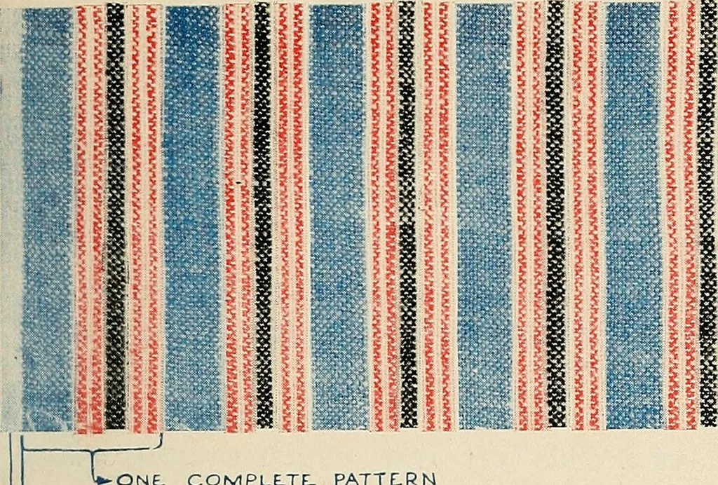 An illustration from How to figure out and arrange pattern work for weaving colored fabrics, explained and illustrated, together with other simple rules and calculations pertaining to weaving departments, 1915, leaf 26