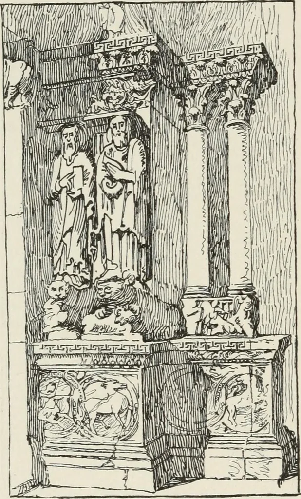 An illustration from How to know architecture : the human elements in the evolution of styles, 1914, leaf 129