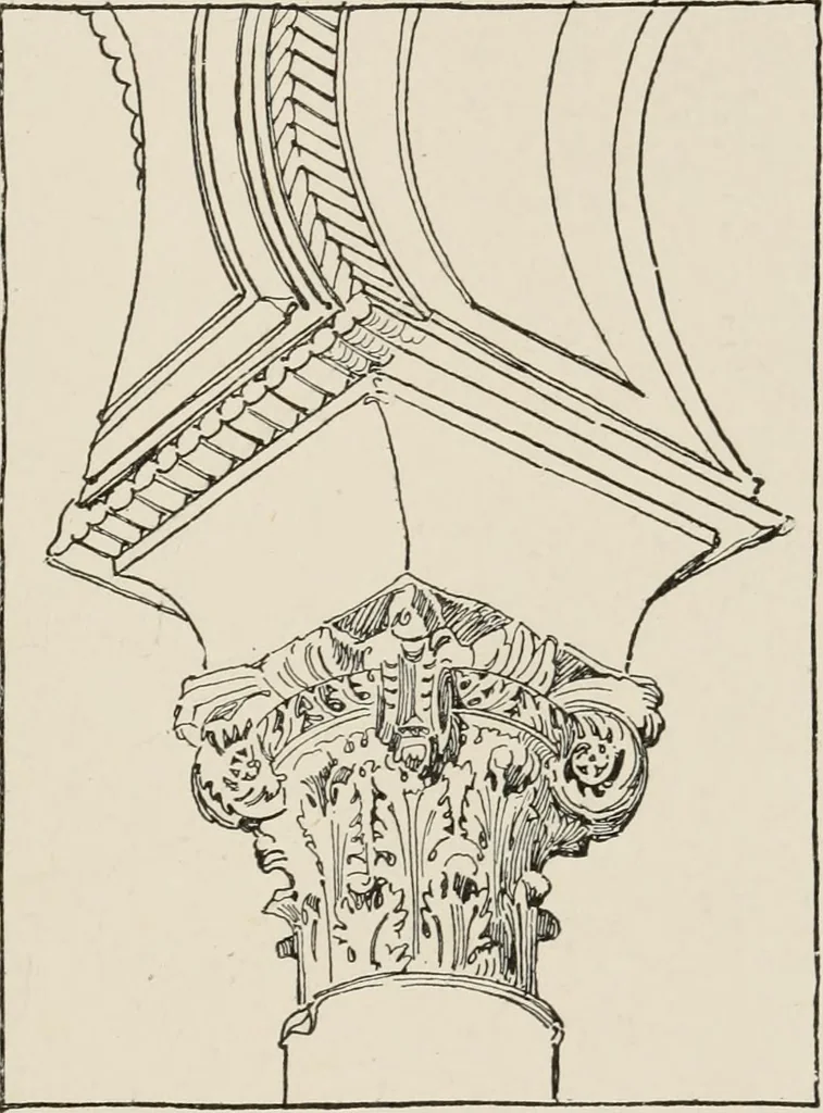 An illustration from How to know architecture : the human elements in the evolution of styles, 1914, leaf 96