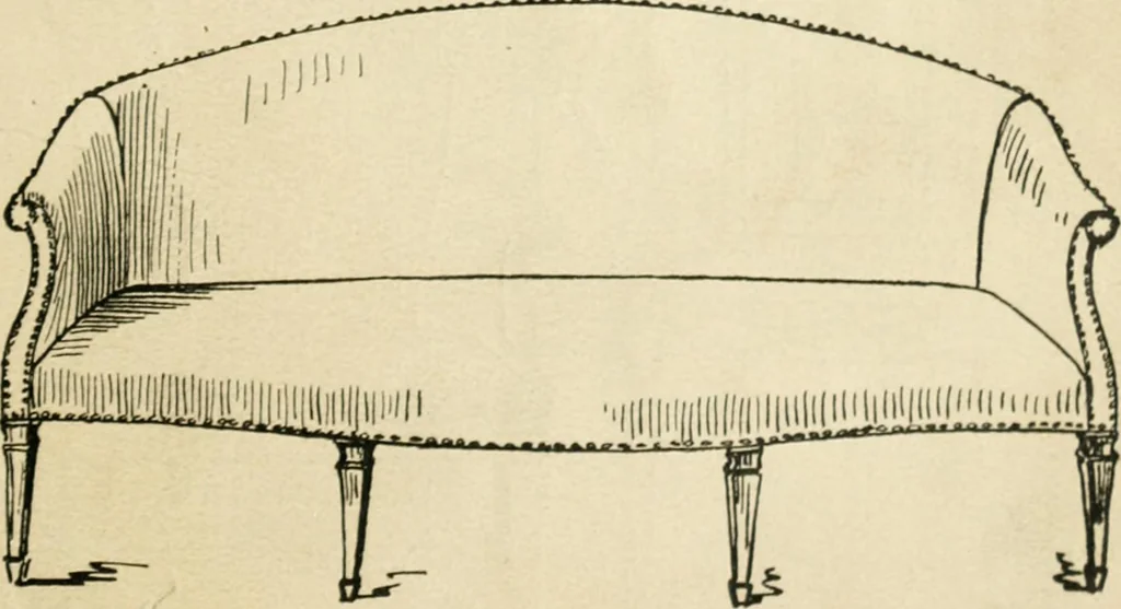 An illustration from How to know period styles in furniture; a brief history of furniture from the days of ancient Egypt to the present time, illustrated with over 300 typical examples and a brief description of each period, 1913, leaf 104