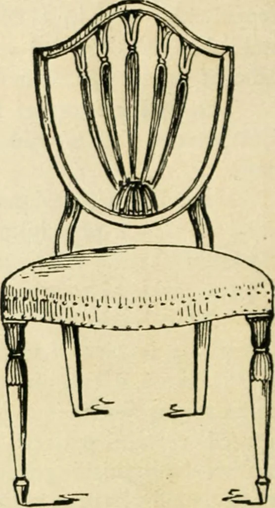 An illustration from How to know period styles in furniture; a brief history of furniture from the days of ancient Egypt to the present time, illustrated with over 300 typical examples and a brief description of each period, 1913, leaf 105