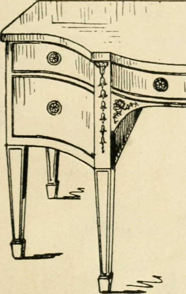 An illustration from How to know period styles in furniture; a brief history of furniture from the days of ancient Egypt to the present time, illustrated with over 300 typical examples and a brief description of each period, 1913, leaf 106