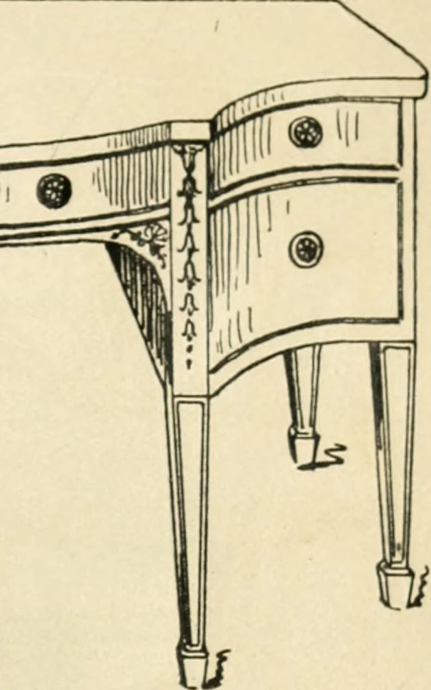 An illustration from How to know period styles in furniture; a brief history of furniture from the days of ancient Egypt to the present time, illustrated with over 300 typical examples and a brief description of each period, 1913, leaf 106