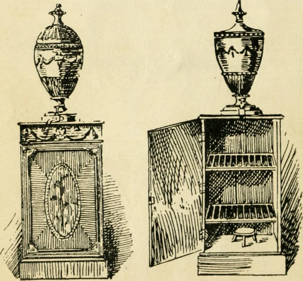 An illustration from How to know period styles in furniture; a brief history of furniture from the days of ancient Egypt to the present time, illustrated with over 300 typical examples and a brief description of each period, 1913, leaf 109