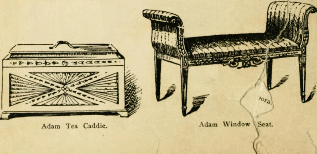 An illustration from How to know period styles in furniture; a brief history of furniture from the days of ancient Egypt to the present time, illustrated with over 300 typical examples and a brief description of each period, 1913, leaf 109