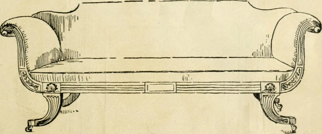 An illustration from How to know period styles in furniture; a brief history of furniture from the days of ancient Egypt to the present time, illustrated with over 300 typical examples and a brief description of each period, 1913, leaf 110