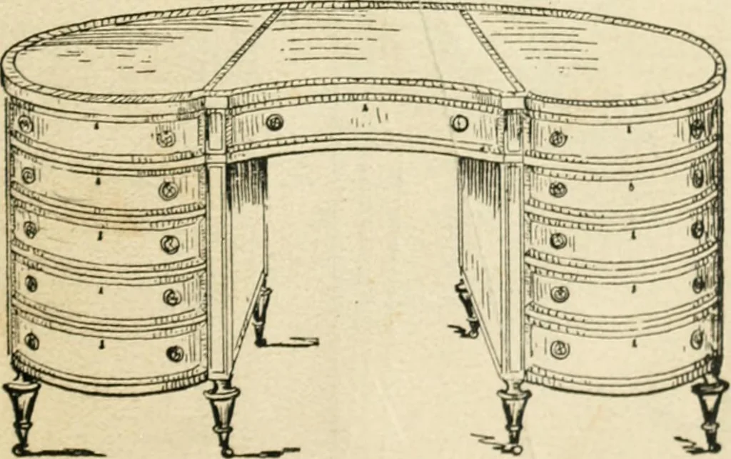An illustration from How to know period styles in furniture; a brief history of furniture from the days of ancient Egypt to the present time, illustrated with over 300 typical examples and a brief description of each period, 1913, leaf 112