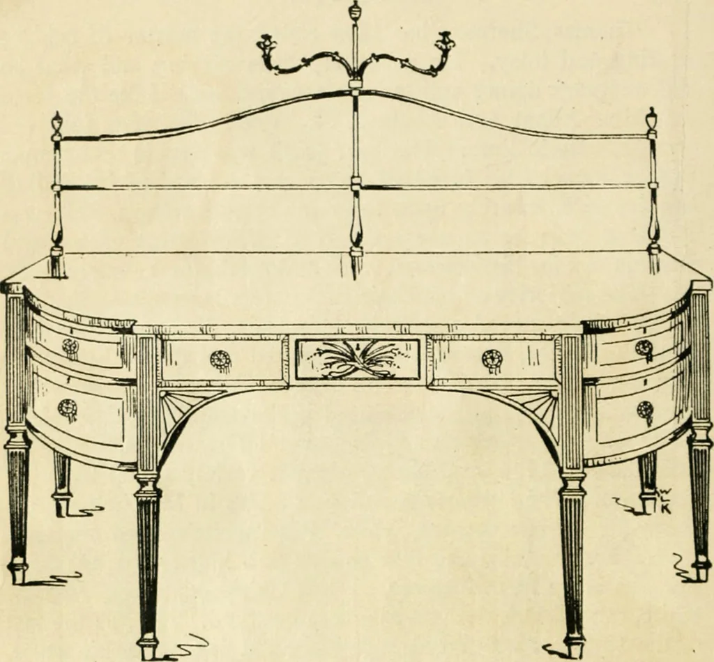 An illustration from How to know period styles in furniture; a brief history of furniture from the days of ancient Egypt to the present time, illustrated with over 300 typical examples and a brief description of each period, 1913, leaf 113