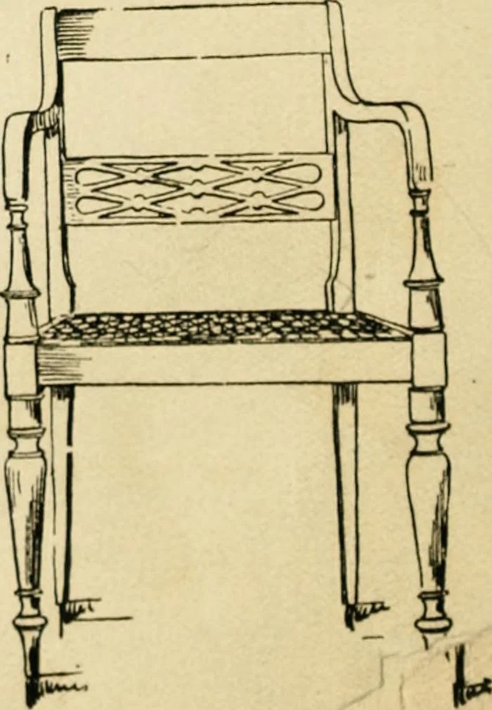 An illustration from How to know period styles in furniture; a brief history of furniture from the days of ancient Egypt to the present time, illustrated with over 300 typical examples and a brief description of each period, 1913, leaf 113