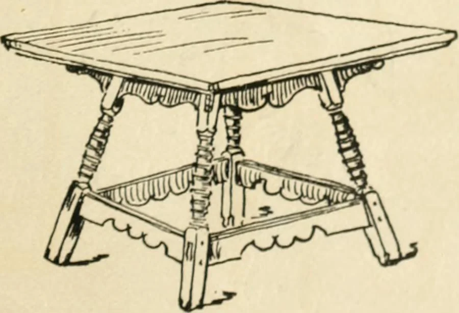 An illustration from How to know period styles in furniture; a brief history of furniture from the days of ancient Egypt to the present time, illustrated with over 300 typical examples and a brief description of each period, 1913, leaf 118