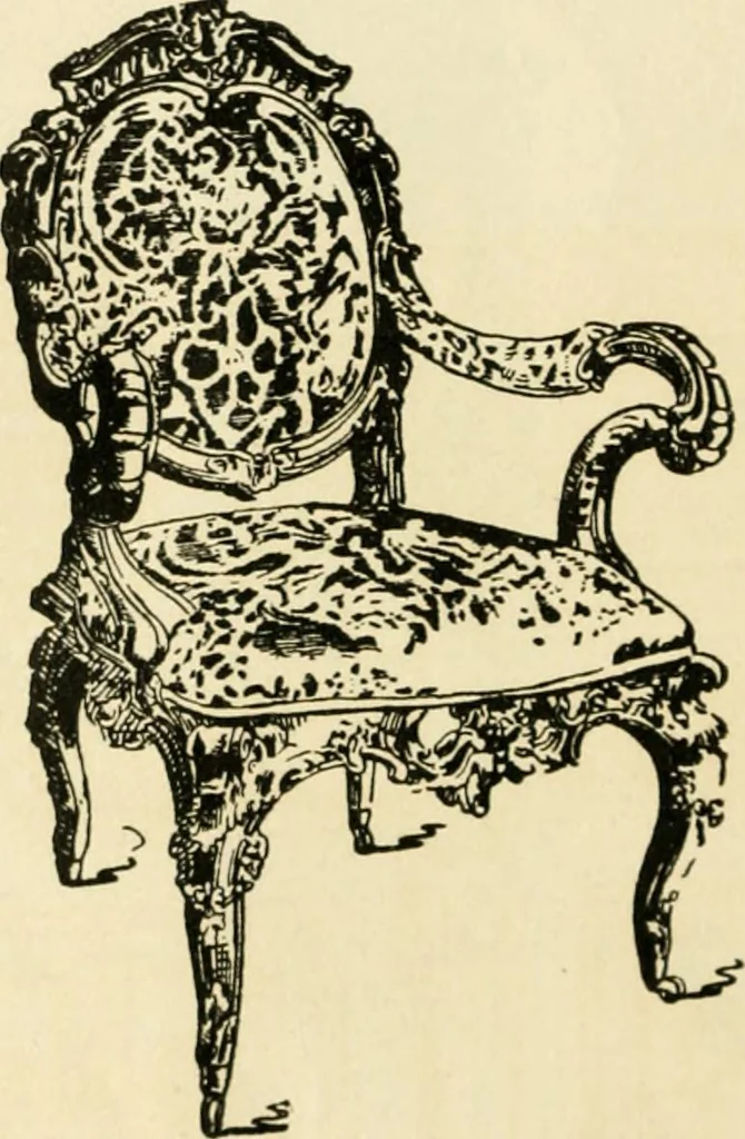 An illustration from How to know period styles in furniture; a brief history of furniture from the days of ancient Egypt to the present time, illustrated with over 300 typical examples and a brief description of each period, 1913, leaf 121