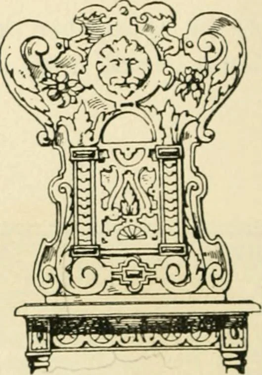 An illustration from How to know period styles in furniture; a brief history of furniture from the days of ancient Egypt to the present time, illustrated with over 300 typical examples and a brief description of each period, 1913, leaf 123