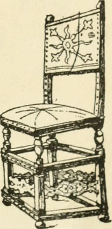 An illustration from How to know period styles in furniture; a brief history of furniture from the days of ancient Egypt to the present time, illustrated with over 300 typical examples and a brief description of each period, 1913, leaf 124