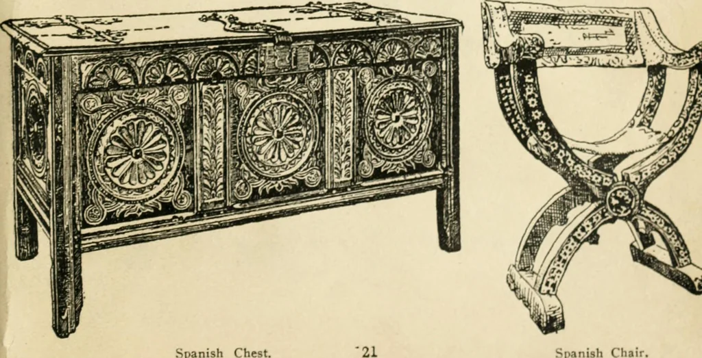 An illustration from How to know period styles in furniture; a brief history of furniture from the days of ancient Egypt to the present time, illustrated with over 300 typical examples and a brief description of each period, 1913, leaf 126