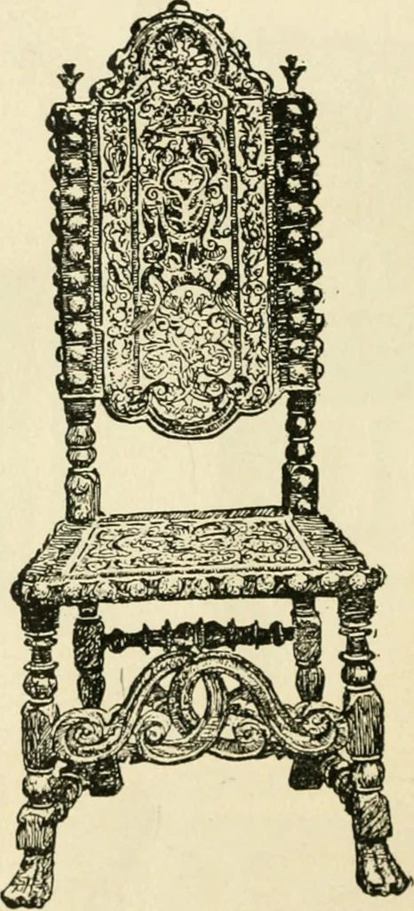 An illustration from How to know period styles in furniture; a brief history of furniture from the days of ancient Egypt to the present time, illustrated with over 300 typical examples and a brief description of each period, 1913, leaf 127