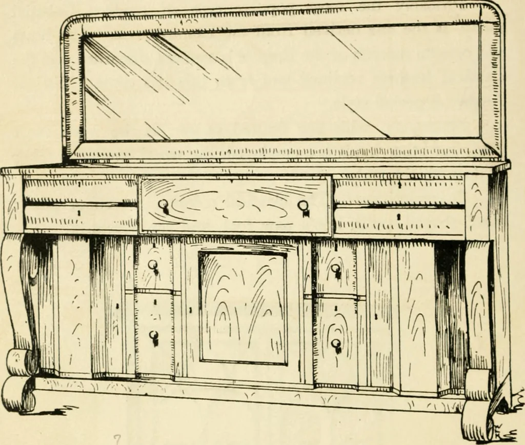 An illustration from How to know period styles in furniture; a brief history of furniture from the days of ancient Egypt to the present time, illustrated with over 300 typical examples and a brief description of each period, 1913, leaf 141