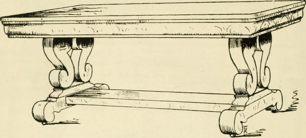 An illustration from How to know period styles in furniture; a brief history of furniture from the days of ancient Egypt to the present time, illustrated with over 300 typical examples and a brief description of each period, 1913, leaf 143