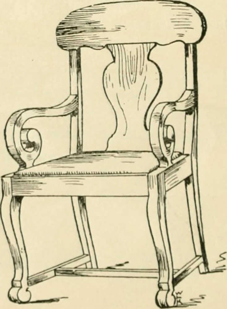 An illustration from How to know period styles in furniture; a brief history of furniture from the days of ancient Egypt to the present time, illustrated with over 300 typical examples and a brief description of each period, 1913, leaf 145