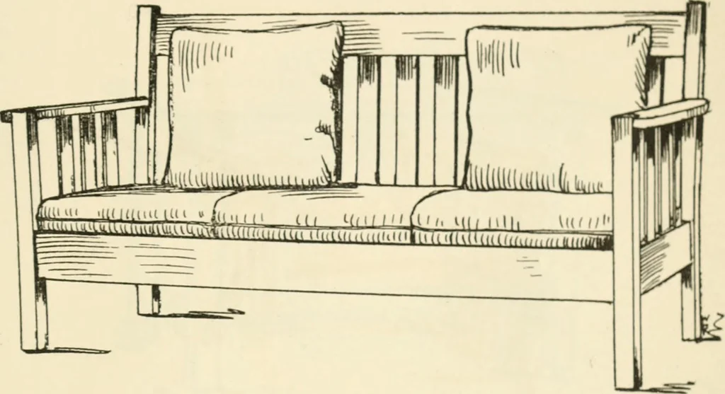 An illustration from How to know period styles in furniture; a brief history of furniture from the days of ancient Egypt to the present time, illustrated with over 300 typical examples and a brief description of each period, 1913, leaf 148