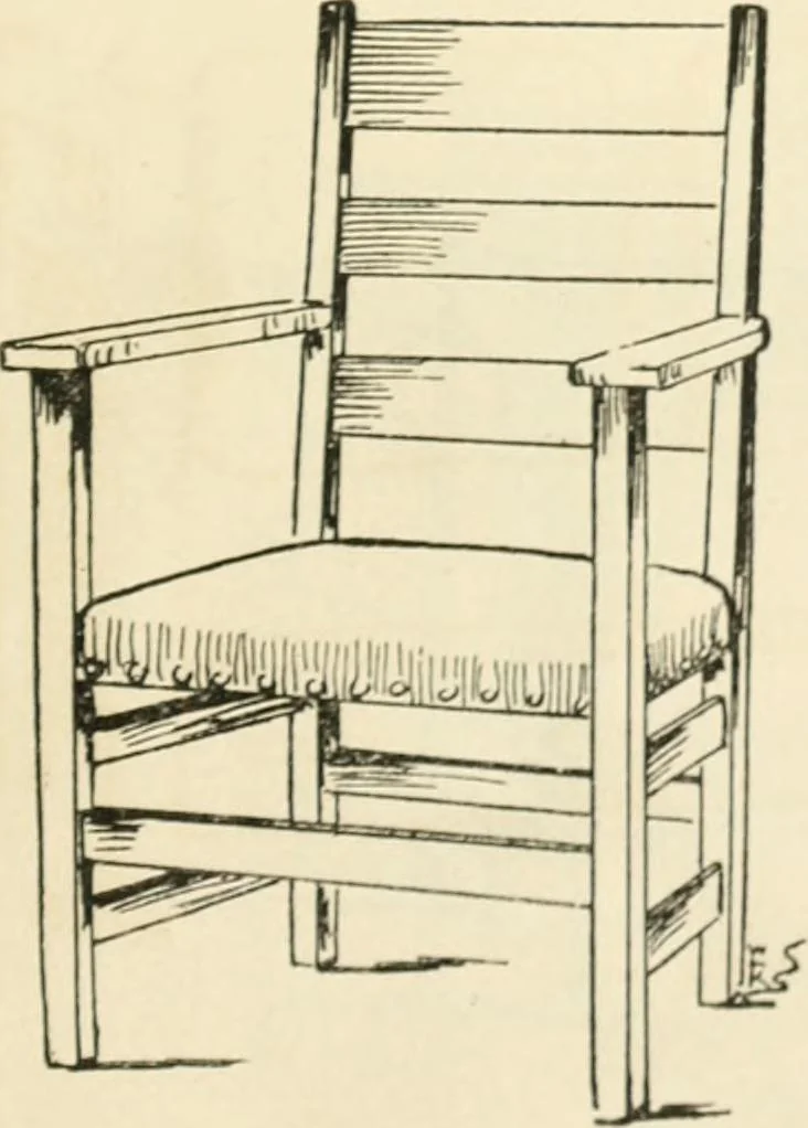 An illustration from How to know period styles in furniture; a brief history of furniture from the days of ancient Egypt to the present time, illustrated with over 300 typical examples and a brief description of each period, 1913, leaf 148