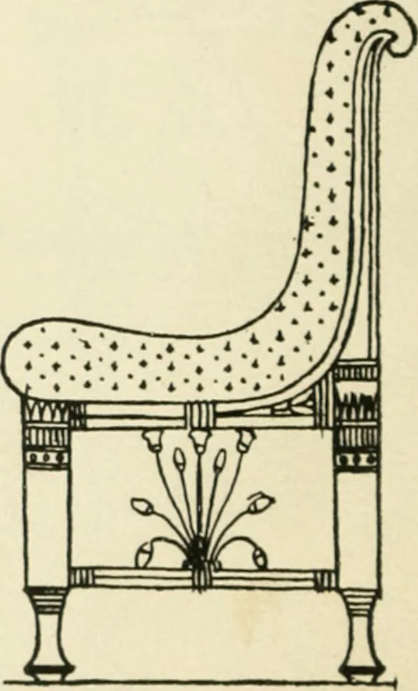 An illustration from How to know period styles in furniture; a brief history of furniture from the days of ancient Egypt to the present time, illustrated with over 300 typical examples and a brief description of each period, 1913, leaf 19
