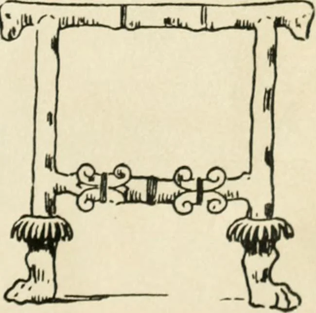An illustration from How to know period styles in furniture; a brief history of furniture from the days of ancient Egypt to the present time, illustrated with over 300 typical examples and a brief description of each period, 1913, leaf 20