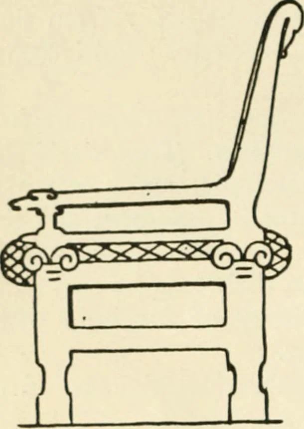 An illustration from How to know period styles in furniture; a brief history of furniture from the days of ancient Egypt to the present time, illustrated with over 300 typical examples and a brief description of each period, 1913, leaf 23