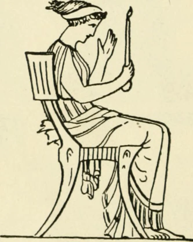 An illustration from How to know period styles in furniture; a brief history of furniture from the days of ancient Egypt to the present time, illustrated with over 300 typical examples and a brief description of each period, 1913, leaf 23