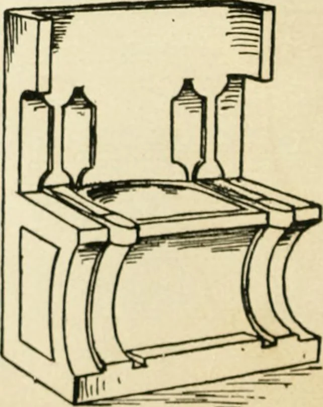 An illustration from How to know period styles in furniture; a brief history of furniture from the days of ancient Egypt to the present time, illustrated with over 300 typical examples and a brief description of each period, 1913, leaf 23