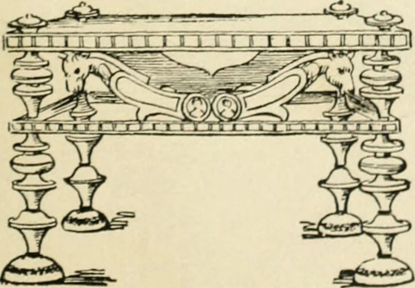 An illustration from How to know period styles in furniture; a brief history of furniture from the days of ancient Egypt to the present time, illustrated with over 300 typical examples and a brief description of each period, 1913, leaf 26