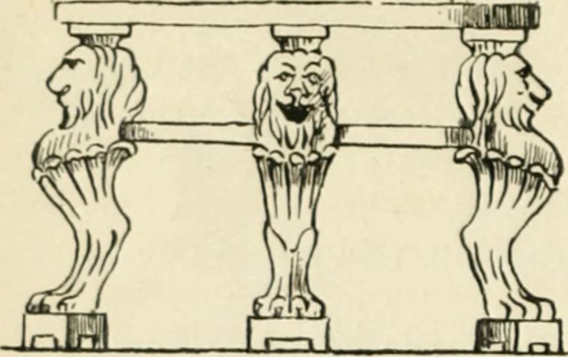 An illustration from How to know period styles in furniture; a brief history of furniture from the days of ancient Egypt to the present time, illustrated with over 300 typical examples and a brief description of each period, 1913, leaf 27