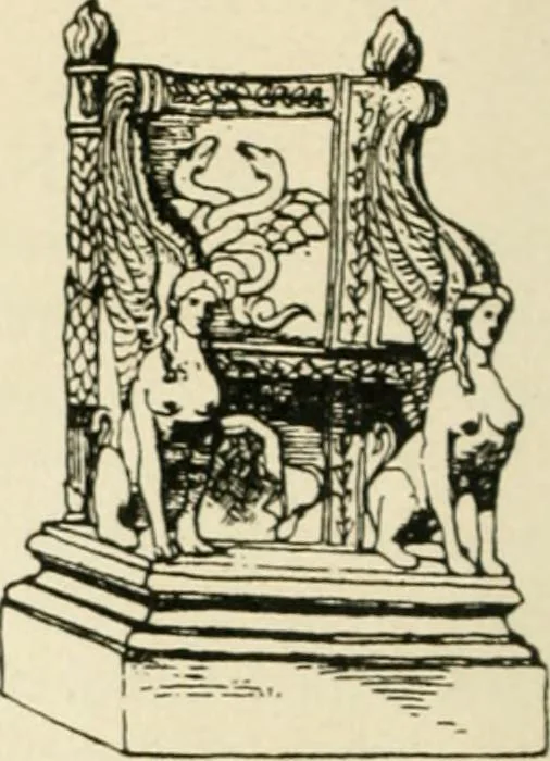 An illustration from How to know period styles in furniture; a brief history of furniture from the days of ancient Egypt to the present time, illustrated with over 300 typical examples and a brief description of each period, 1913, leaf 27