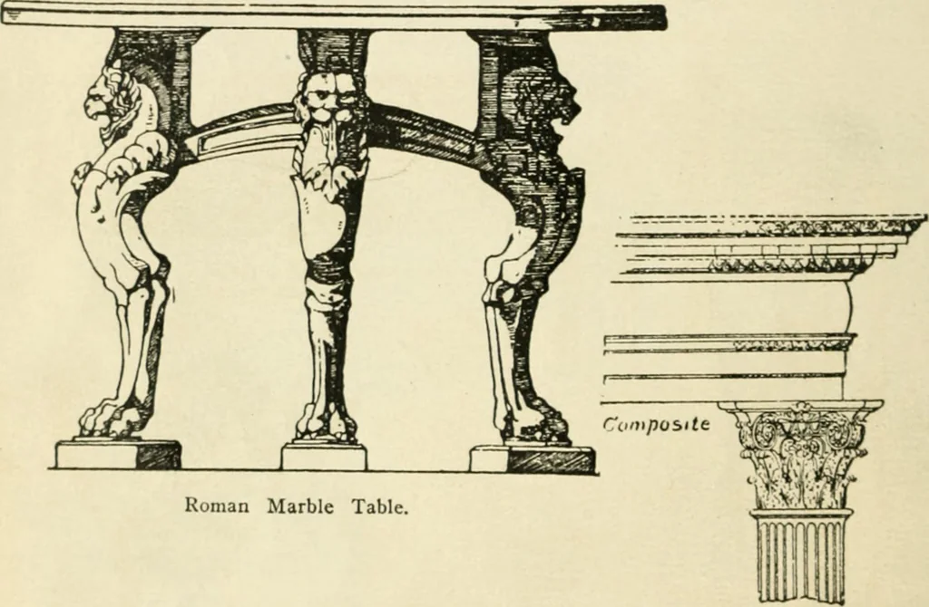 An illustration from How to know period styles in furniture; a brief history of furniture from the days of ancient Egypt to the present time, illustrated with over 300 typical examples and a brief description of each period, 1913, leaf 27