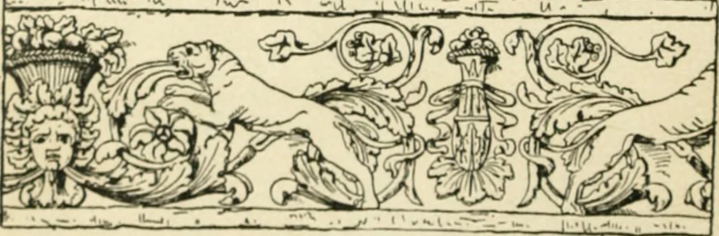 An illustration from How to know period styles in furniture; a brief history of furniture from the days of ancient Egypt to the present time, illustrated with over 300 typical examples and a brief description of each period, 1913, leaf 27