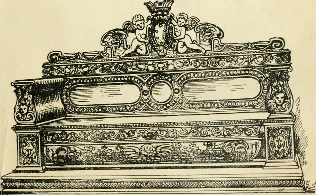 An illustration from How to know period styles in furniture; a brief history of furniture from the days of ancient Egypt to the present time, illustrated with over 300 typical examples and a brief description of each period, 1913, leaf 38